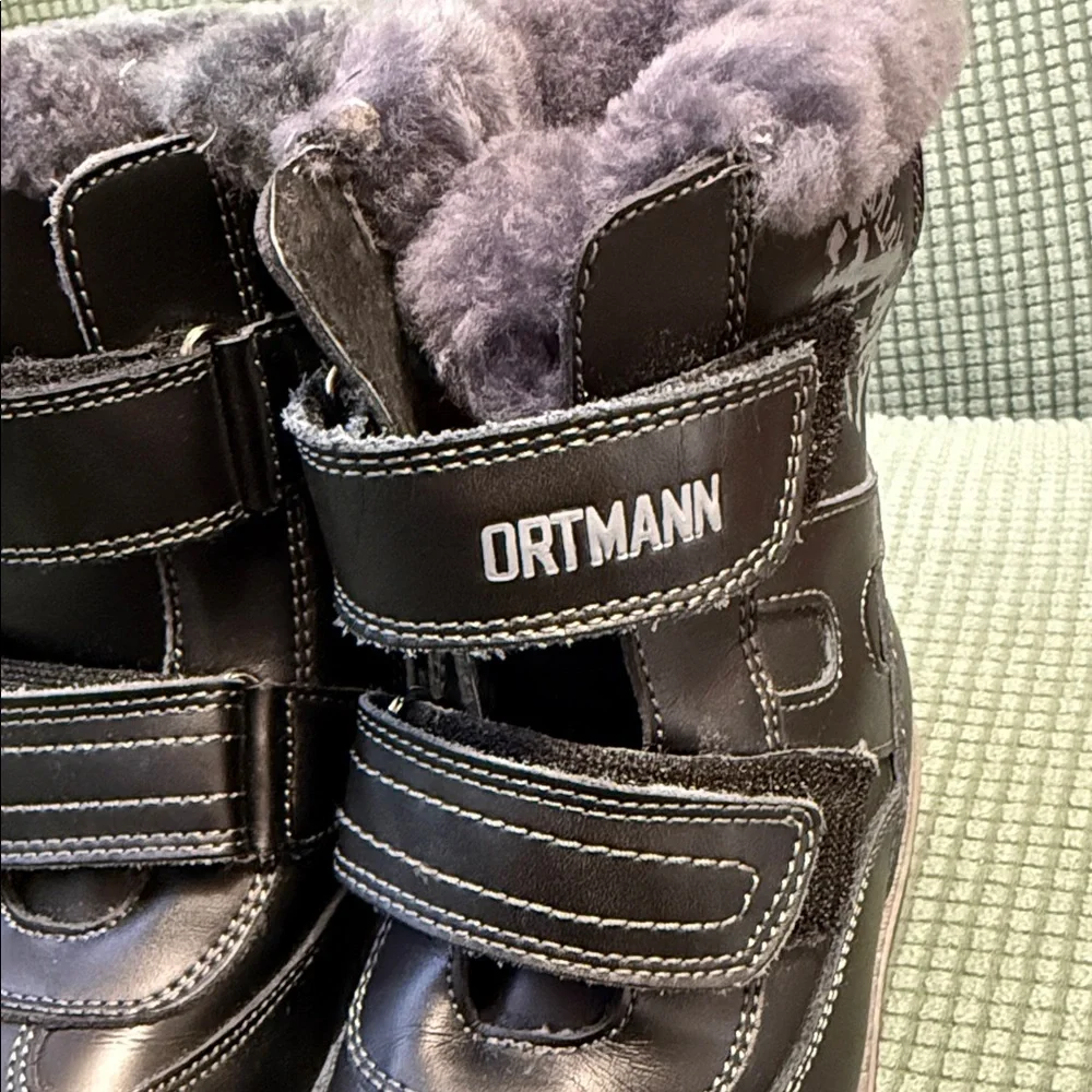 Kids Black and Gray Winter Boots